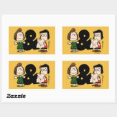 pinda's | Peppermint Patty & Marcie Rechthoekige Sticker (Vel)