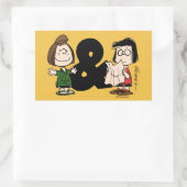 pinda's | Peppermint Patty & Marcie Rechthoekige Sticker (Tas)