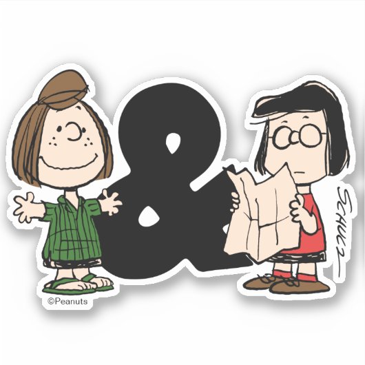 pinda's | Peppermint Patty & Marcie Sticker (Voorkant)