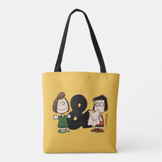 pinda's | Peppermint Patty & Marcie Tote Bag (Achterkant)