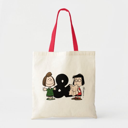 pinda's | Peppermint Patty & Marcie Tote Bag (Voorkant)