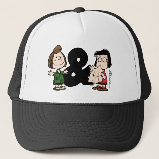 pinda's | Peppermint Patty & Marcie Trucker Pet (Voorkant)