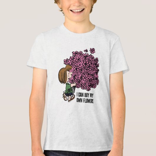pinda's | Peppermint Patty Pink Bouquet Tri-Blend Shirt (Voorkant)
