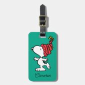 pinda's | Pet van Snoopy Winter Beanie Bagagelabel (Voorkant verticaal)