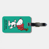 pinda's | Pet van Snoopy Winter Beanie Bagagelabel (Achterkant horizontaal)