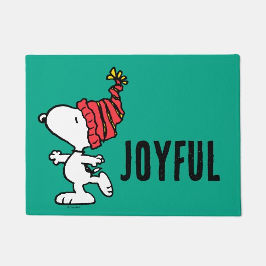 pinda's | Pet van Snoopy Winter Beanie Deurmat (Voorkant)