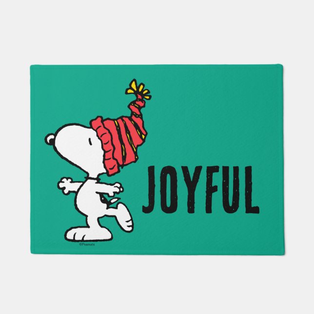 pinda's | Pet van Snoopy Winter Beanie Deurmat (Voorkant)