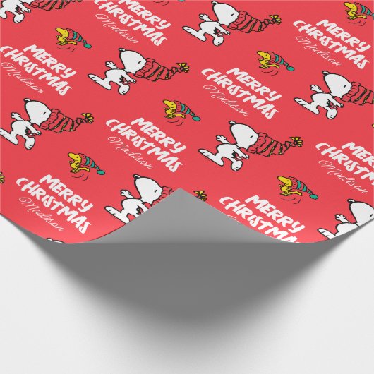 pinda's | Pet van Snoopy Winter Beanie | Jouw name Cadeaupapier (Hoek)