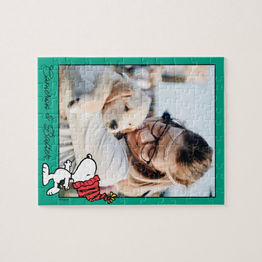 pinda's | Pet van Snoopy Winter Beanie | Jouw name Legpuzzel (Horizontaal)