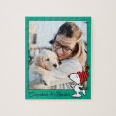 pinda's | Pet van Snoopy Winter Beanie | Jouw name Legpuzzel (Verticaal)