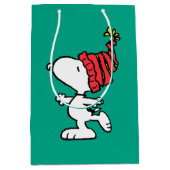 pinda's | Pet van Snoopy Winter Beanie Medium Cadeauzakje (Voorkant)