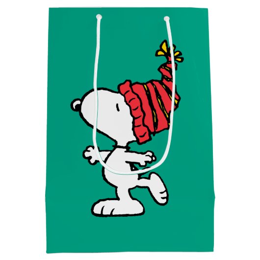 pinda's | Pet van Snoopy Winter Beanie Medium Cadeauzakje (Achterkant)