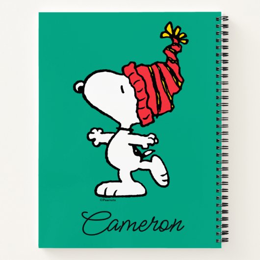 pinda's | Pet van Snoopy Winter Beanie Notitieboek (Achterkant)