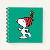 pinda's | Pet van Snoopy Winter Beanie Notitieboek (Voorkant)