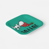pinda's | Pet van Snoopy Winter Beanie Papieren Bordje (Gebogen)