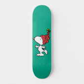 pinda's | Pet van Snoopy Winter Beanie Persoonlijk Skateboard (Voorkant)