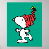 pinda's | Pet van Snoopy Winter Beanie Poster (Voorkant)