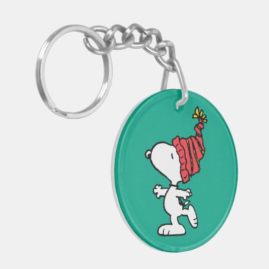 pinda's | Pet van Snoopy Winter Beanie Sleutelhanger (Voorkant Links)