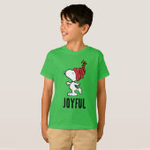 pinda's | Pet van Snoopy Winter Beanie T-shirt (Voorkant volledig)