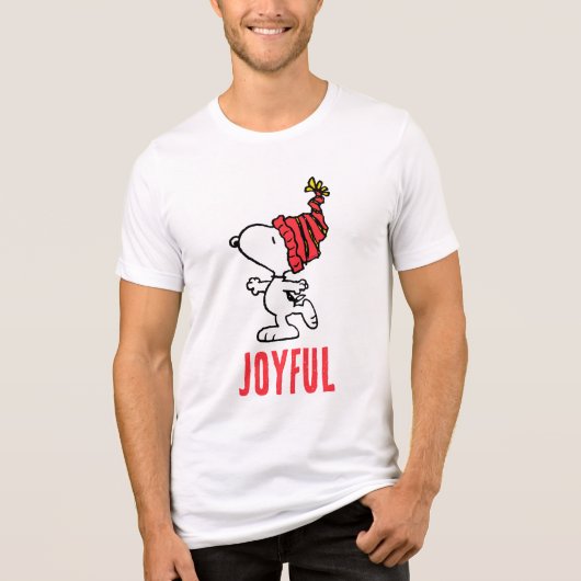 pinda's | Pet van Snoopy Winter Beanie Tri-Blend Shirt (Voorkant)