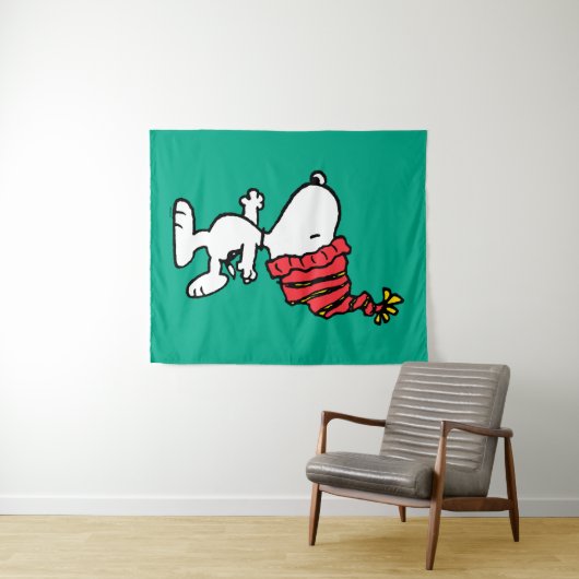 pinda's | Pet van Snoopy Winter Beanie Wandkleed (In Situ (horizontaal))