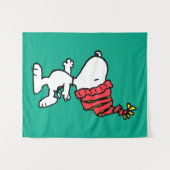 pinda's | Pet van Snoopy Winter Beanie Wandkleed (Voorkant (horizontaal))