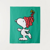 pinda's | Pet van Snoopy Winter Beanie Wandkleed (Voorkant)