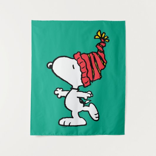 pinda's | Pet van Snoopy Winter Beanie Wandkleed (Voorkant)