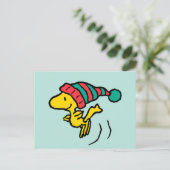 pinda's | Pet Woodstock Winter Beanie Briefkaart (Staand voorkant)