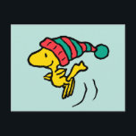 pinda's | Pet Woodstock Winter Beanie Briefkaart<br><div class="desc">Bekijk dit superschattige kerstvakantieontwerp van Peanuts met Woodstock in een winterse pet.</div>