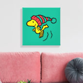 pinda's | Pet Woodstock Winter Beanie Canvas Afdruk (Insitu (Woonkamer))