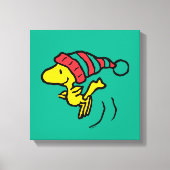 pinda's | Pet Woodstock Winter Beanie Canvas Afdruk (Voorkant)