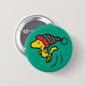 pinda's | Pet Woodstock Winter Beanie Ronde Button 5,7 Cm (Voorkant /achterkant)
