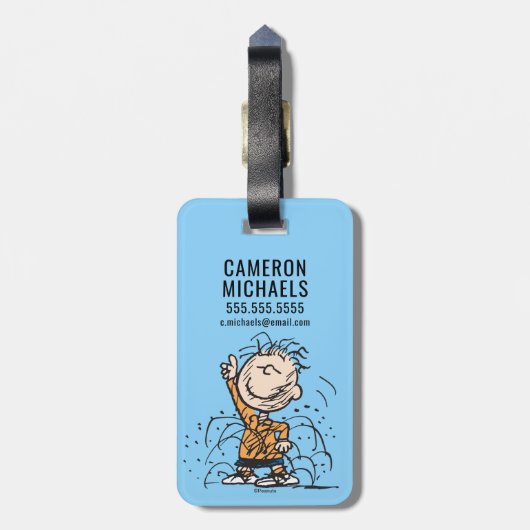 pinda's | Pigpen dansen Bagagelabel (Achterkant verticaal)