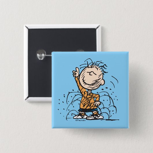 pinda's | Pigpen dansen Vierkante Button 5,1 Cm (Voorkant /achterkant)