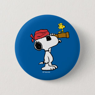 pinda's Pirate Snoopy and Woodstock Ronde Button 5,7 Cm