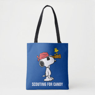 pinda's   Pirate Snoopy and Woodstock Tote Bag