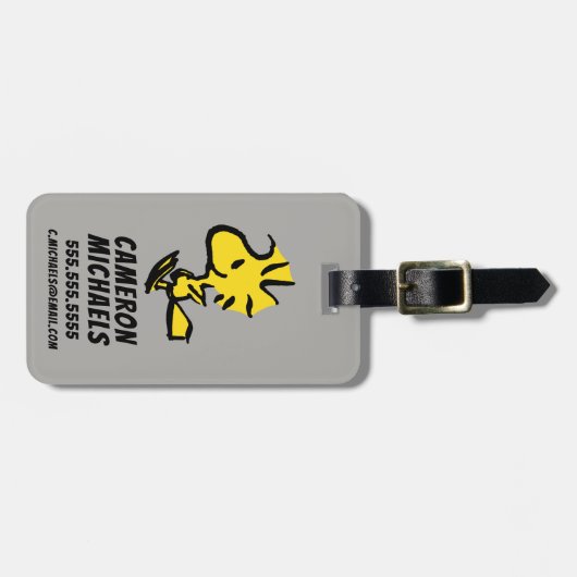 pinda's | Pomping van hout Bagagelabel (Voorkant horizontaal)