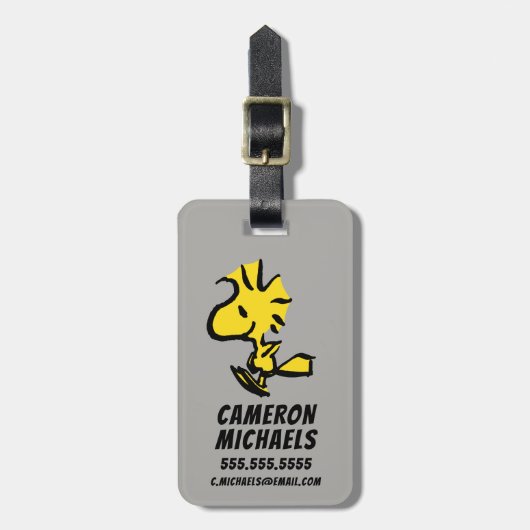 pinda's | Pomping van hout Bagagelabel (Voorkant verticaal)