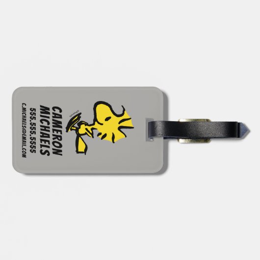 pinda's | Pomping van hout Bagagelabel (Achterkant horizontaal)