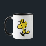 pinda's | Pomping van hout Mok<br><div class="desc">Snoopy's beste vriend en sidekick is te vinden in dit schattige pinda-ontwerp dat een schattig hopje neemt.</div>