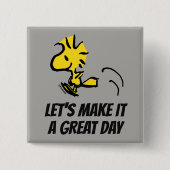 pinda's | Pomping van hout Vierkante Button 5,1 Cm (Voorkant)