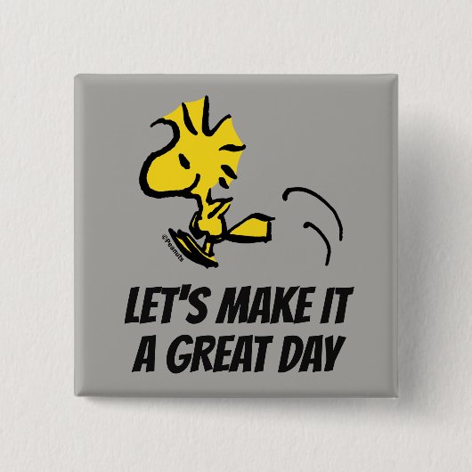 pinda's | Pomping van hout Vierkante Button 5,1 Cm (Voorkant)