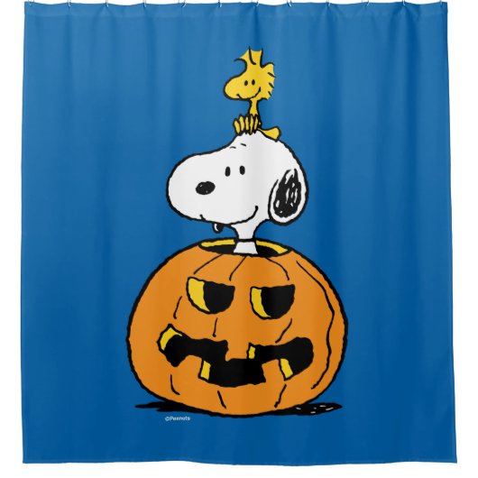 pinda's | Pop van snoopy en Woodstock Douchegordijn (Voorkant)