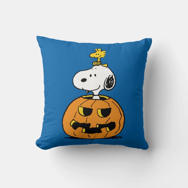 pinda's | Pop van snoopy en Woodstock Kussen (Voorkant)