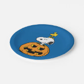 pinda's | Pop van snoopy en Woodstock Papieren Bordje (Gekanteld)