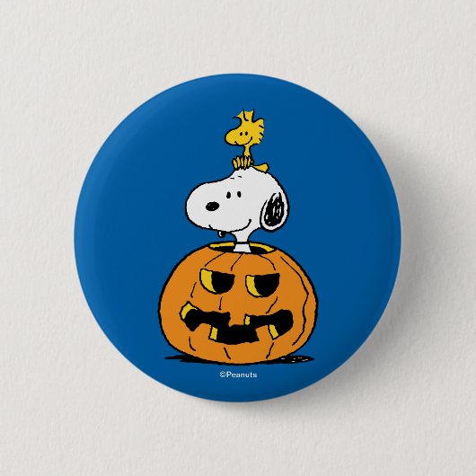 pinda's | Pop van snoopy en Woodstock Ronde Button 5,7 Cm (Voorkant)