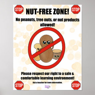 Pinda's / Poster van de boom Nut Allergy