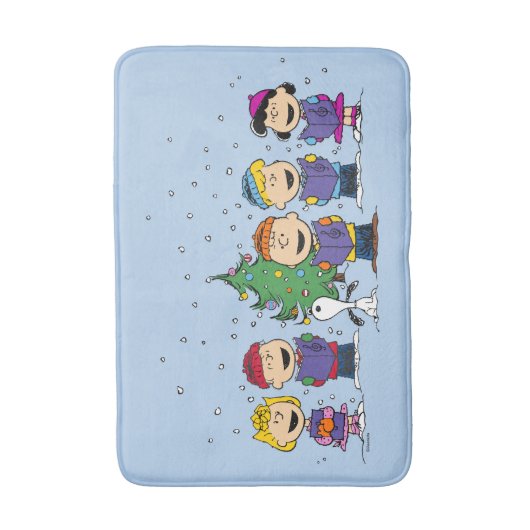 pinda's | Rond de kerstboom Badmat (Voorkant Verticaal)