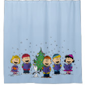 pinda's | Rond de kerstboom Douchegordijn (Voorkant)